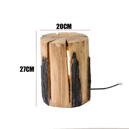 RoyaleGlow Outdoor Tree Stump Accent Lamp - Weather Resistant Garden Light