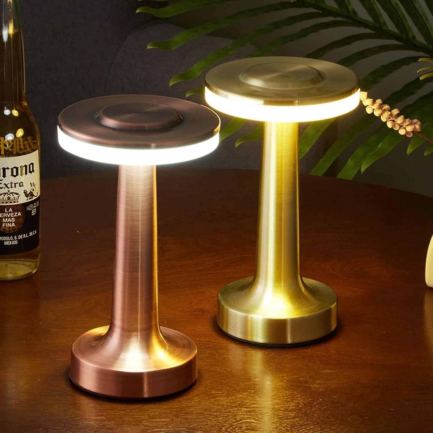 Royaleva Retro Bar Table Lamp - Classic Metallic Accent Light - Gold