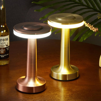 Royaleva Retro Bar Table Lamp - Classic Metallic Accent Light - Gold