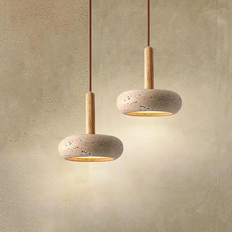 LuxRoyale Minimalist Copper Frosted Glass Pendant Lamp With Stone Accent for Soft Bedroom Lighting