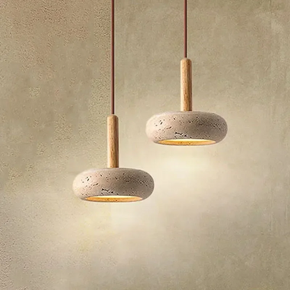 LuxRoyale Minimalist Copper Frosted Glass Pendant Lamp With Stone Accent for Soft Bedroom Lighting