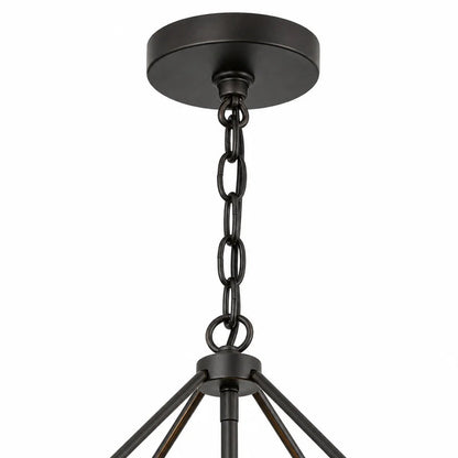 RoyaleGlow Farmhouse Bronze Chandelier-Industrial Drum Pendant Light