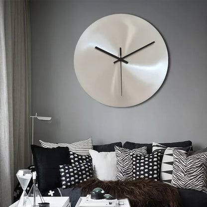 Royaleva Minimalist Olive Stainless Steel Wall Clock, Silent Quartz Movement