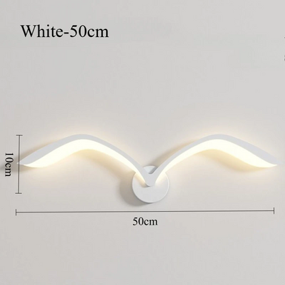 Lumora Nordic Seagull LED Wall Sconce - Modern Minimal Wing Design, Wall-Mounted