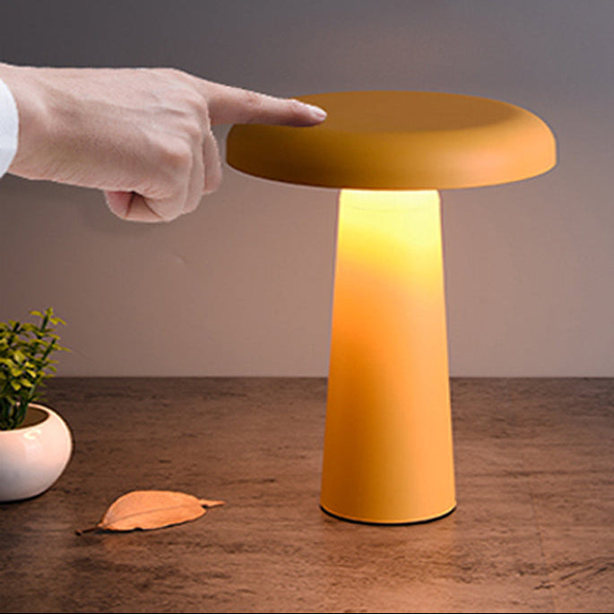 Royelux Cordless LED Table Lamp - Dimmable, USB Rechargeable, Mushroom Design