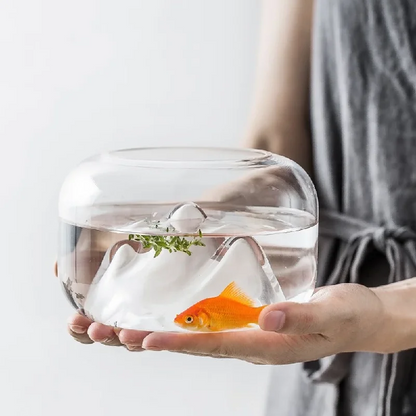 RoyaleGlow Mountain Aquarium Lamp - Unique LED Night Light & Desktop Decor