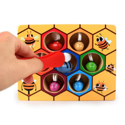RoyaleGlow Wooden Beehive Montessori Game for Kids