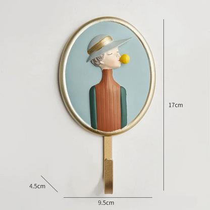 Royelux Chic Bubble Gum Girl 3D Wall Art - Modern Aesthetic Home Decor