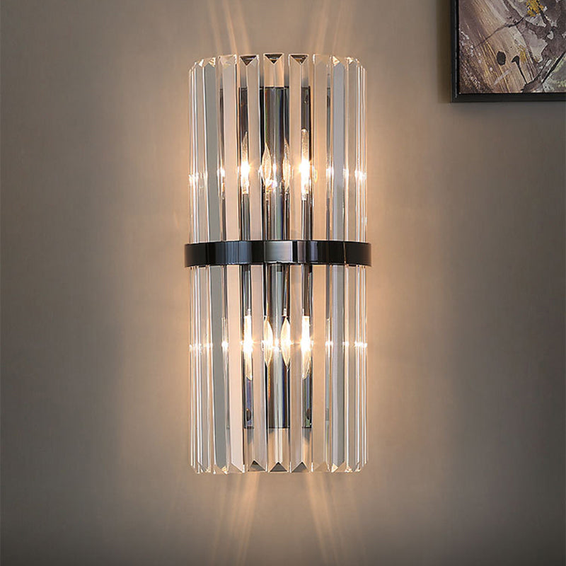 LuxRoyale Modern Crystal Sconce Wall Light for Living Room & Bedroom Lighting