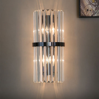 LuxRoyale Modern Crystal Sconce Wall Light for Living Room & Bedroom Lighting