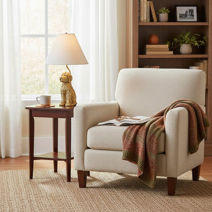 LuxRoyale Golden Doodle Dog Table Lamp - Elegant Resin Puppy Accent Light