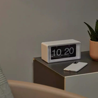 Lumora Modern Retro Desk Flip Clock with Automatic Page Display