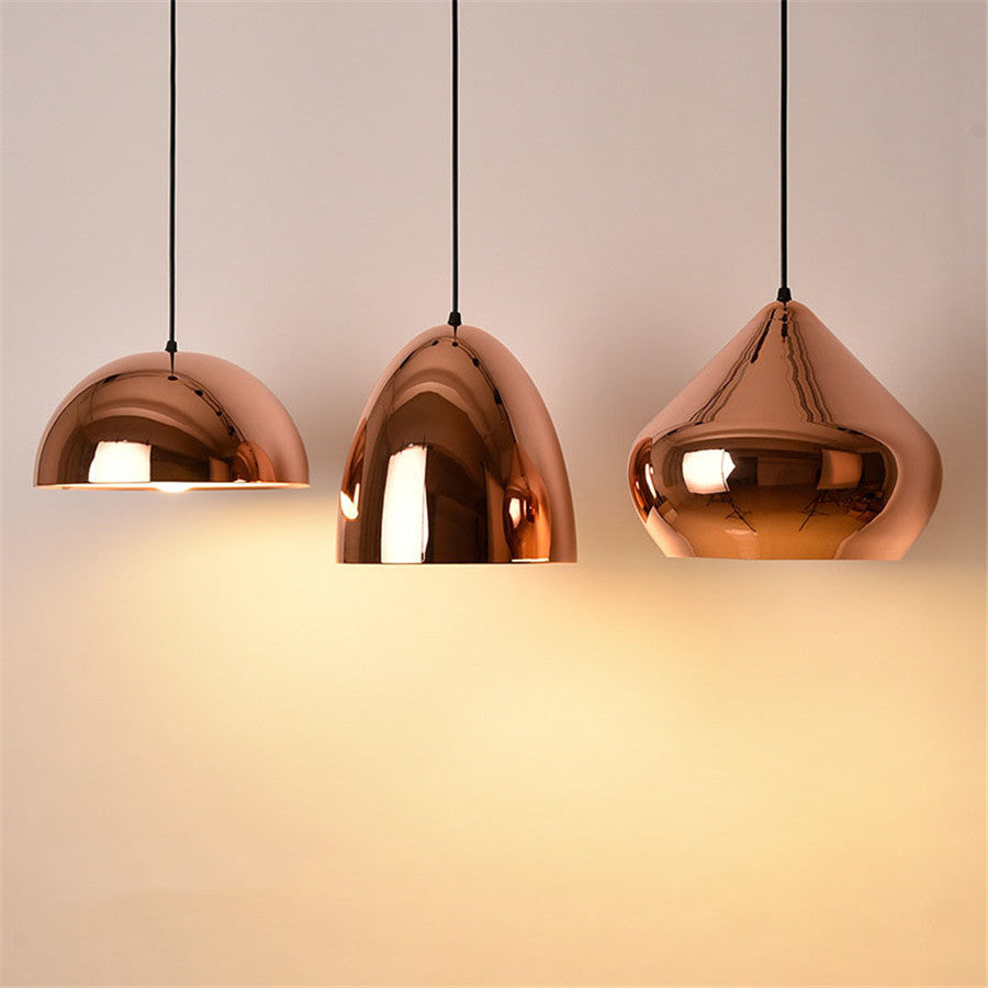 Royelux Modern Copper Pendant Light for Kitchen Island Dining Room Entryway Lighting