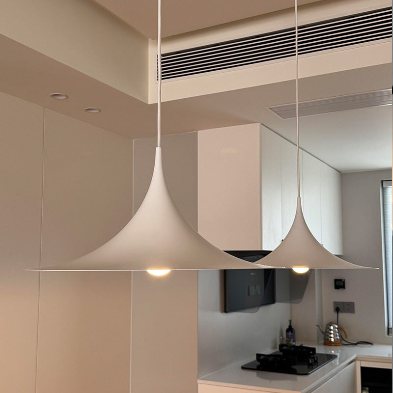 RoyaleGlow Modern Minimalist Cone Pendant Light - Metal Spire Hanging Lamp