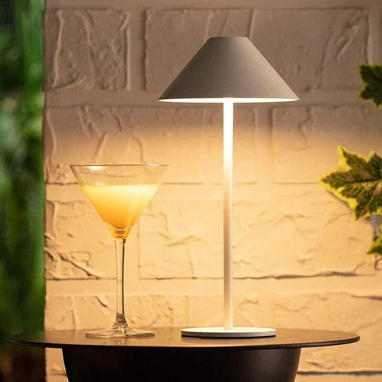 Royelux Cordless Cone Lamp - Dimmable & Waterproof - Black / Medium