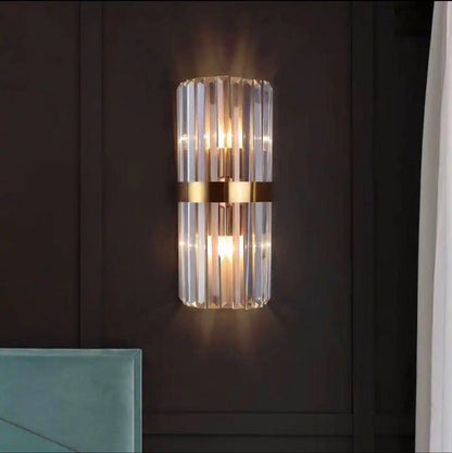 LuxRoyale Modern Crystal Sconce Wall Light for Living Room & Bedroom Lighting