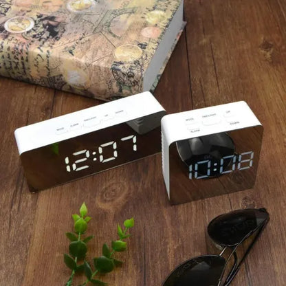Royaleva Digital Alarm Clock Smart Mirror Desktop Bedside Nightlight