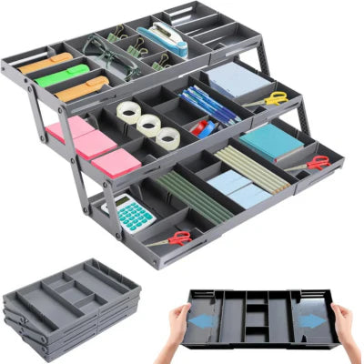 Luxora 3-Tier Drawer Organizer for Home and Office Storage