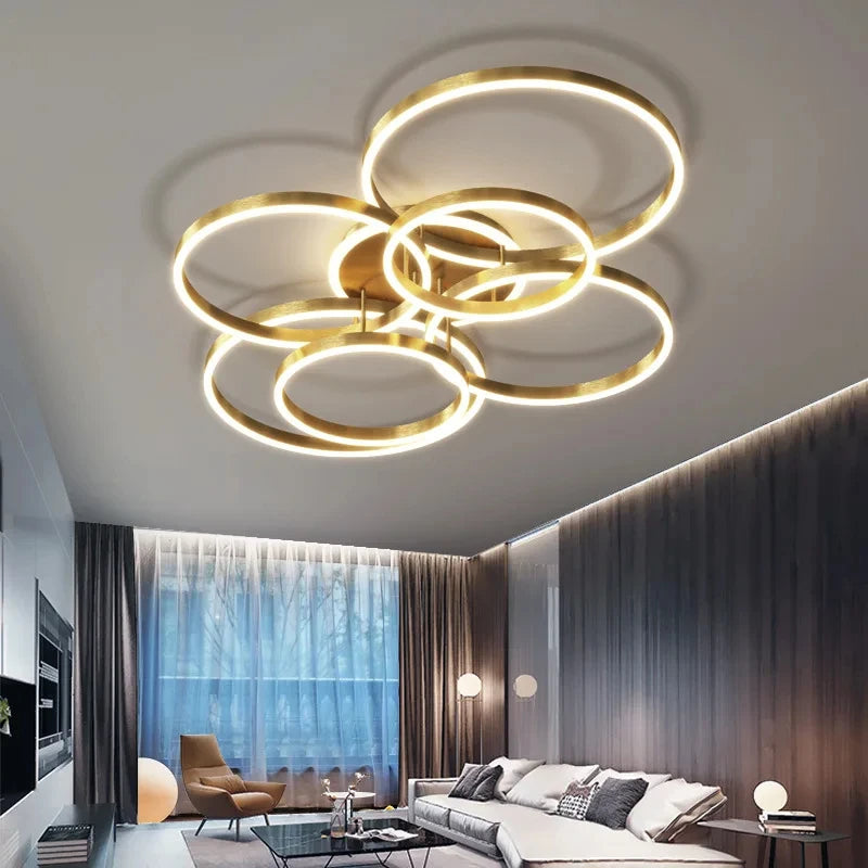 Luxora Floating Ring LED Ceiling Lamp - Modern Minimalist Ambient Fixture