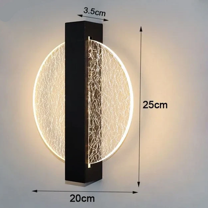 Rayvia Modern Round Wall Light, LED Warm White Sconce for Bedroom Living Room