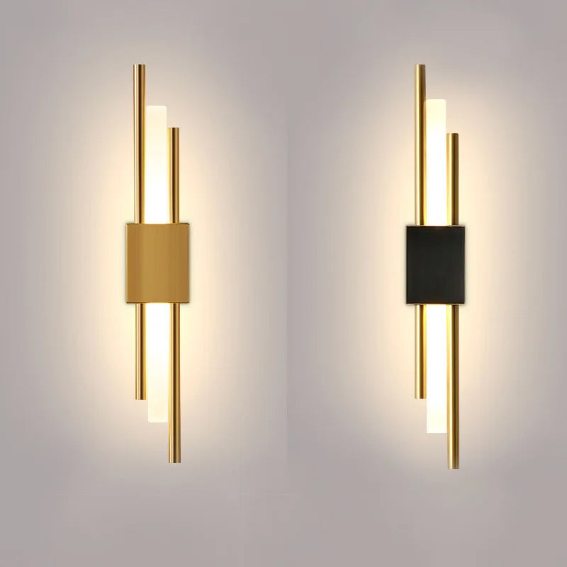 RoyaleGlow Modern LED Wall Sconce Light Fixture-Gold Nordic Indoor Lamp for Bedroom