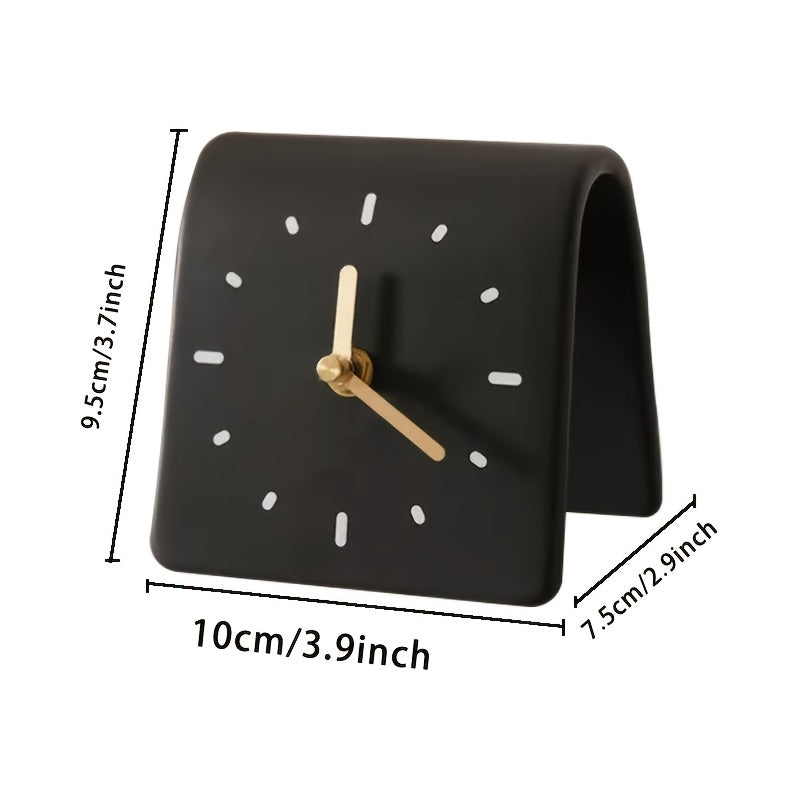 Rayvia Silent Ceramic Desk Clock - Modern Nordic Home Office Tabletop Clock
