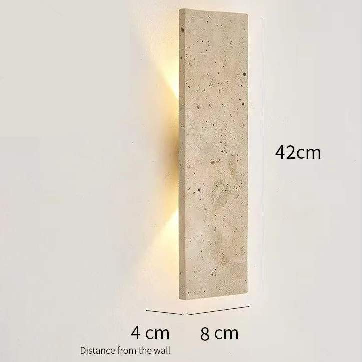 LuxRoyale Outdoor LED Wall Sconce-Natural Stone Up Down Light for Exterior Walls