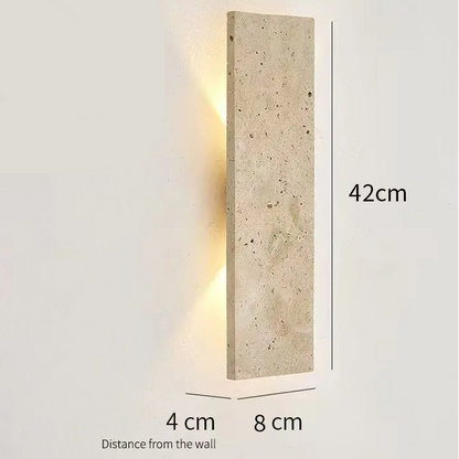 LuxRoyale Outdoor LED Wall Sconce-Natural Stone Up Down Light for Exterior Walls
