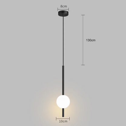 RoyaleGlow Modern LED Globe Pendant Light for Bedroom, Dining, Living Room & Kitchen Island