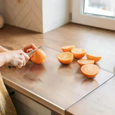 Royaleva Clear Acrylic Cutting Board with Counter Lip