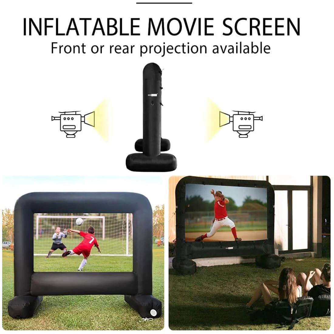 Luxora Outdoor Movie Screen And Projector 14ft Inflatable