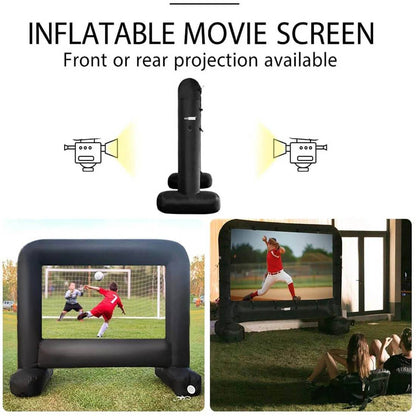 Luxora Outdoor Movie Screen And Projector 14ft Inflatable