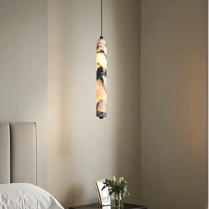 Rayvia Luxury Natural Stone Cylinder Pendant Light for Kitchen Island