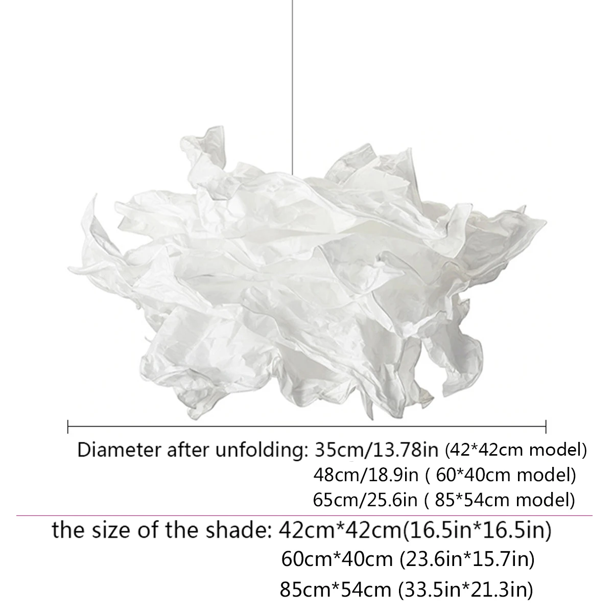 RoyaleGlow DIY Cloud Pendant Light - White Paper Art Hanging Lamp