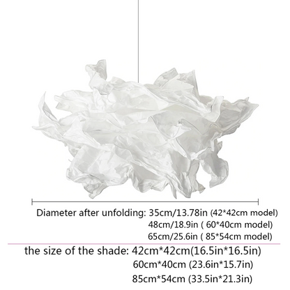 RoyaleGlow DIY Cloud Pendant Light - White Paper Art Hanging Lamp