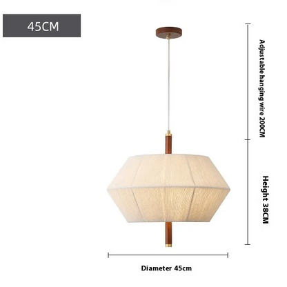 RoyaleGlow Japandi Hemp Rope Pendant Light - Modern Woven Ceiling Fixture