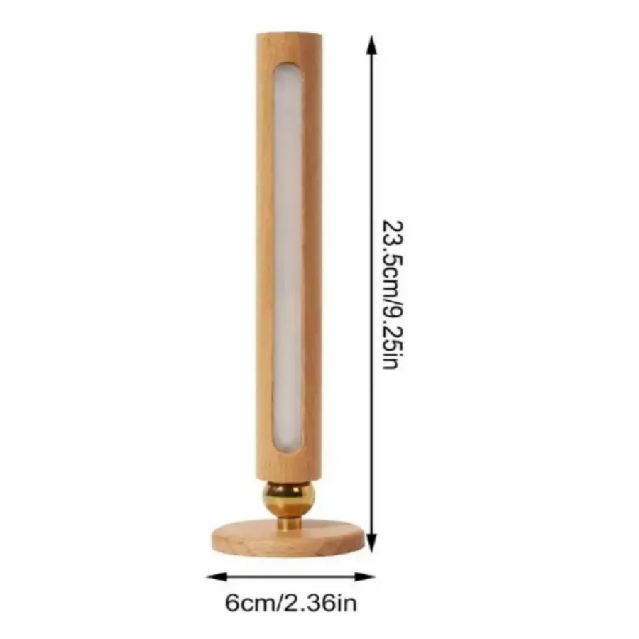 LuxRoyale Minimalist Natural Wood LED Wall Sconce with Adjustable Ambient Light