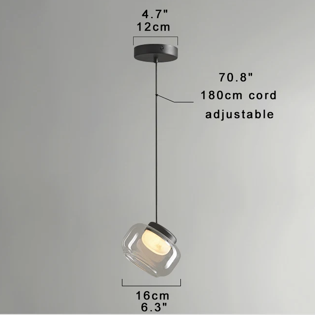 RoyaleGlow Modern Glass Globe Pendant Light Alabaster LED Lamp