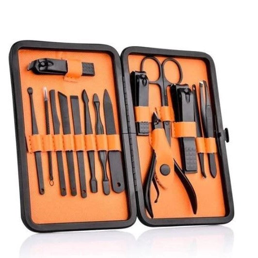 RoyaleGlow 15 Piece Professional Manicure Set With Travel Case
