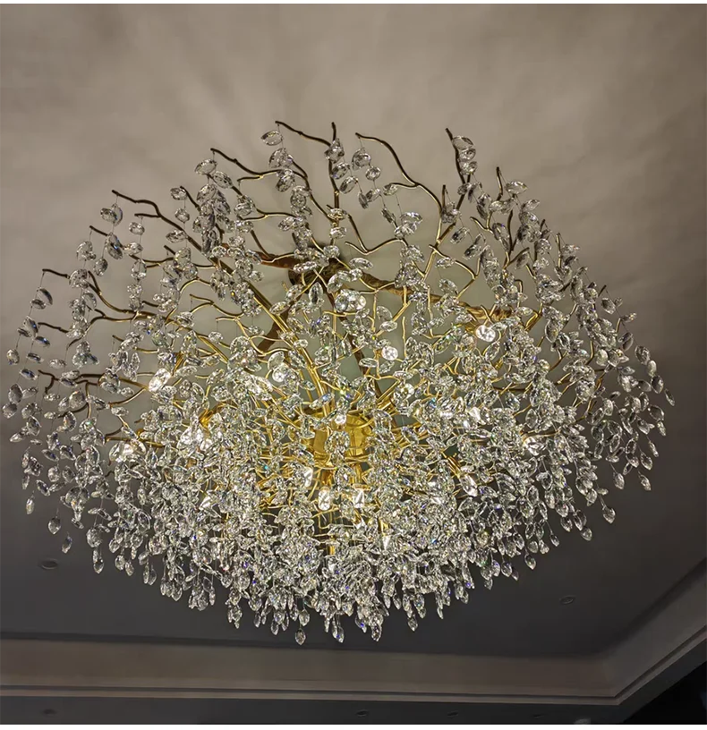 Royelux Modern Crystal Chandelier-Gold Branch Luxury Ceiling Light Fixture