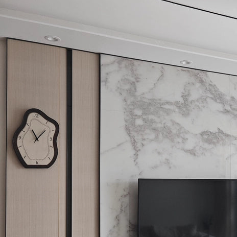 Royaleva Sculptural Wavy Wood Wall Clock, Silent Quartz Movement