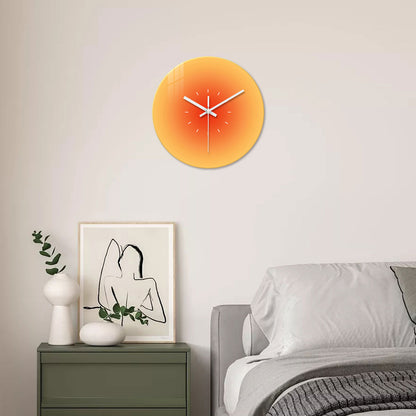 Lumora Vibrant Gradient Glass Wall Clock with Silent Sweep Movement