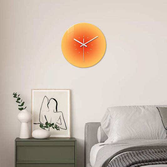 Lumora Vibrant Gradient Glass Wall Clock with Silent Sweep Movement