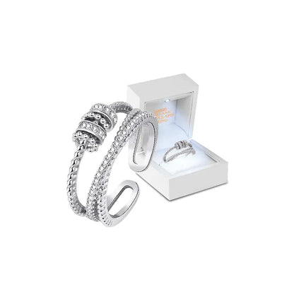 RoyaleGlow Threanic Triple-Spin Ring for Stress Relief