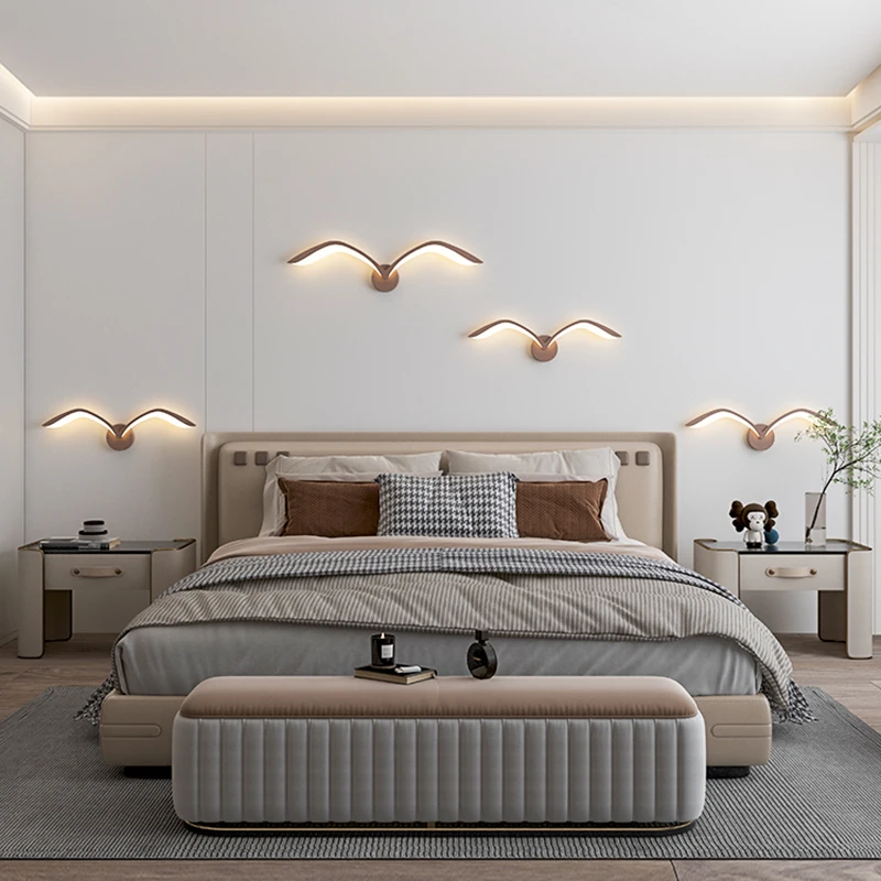 Lumora Nordic Seagull LED Wall Sconce - Modern Minimal Wing Design, Wall-Mounted