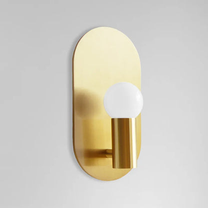 RoyaleGlow Modern Oval Gold Wall Sconce-Minimalist LED Light Fixture
