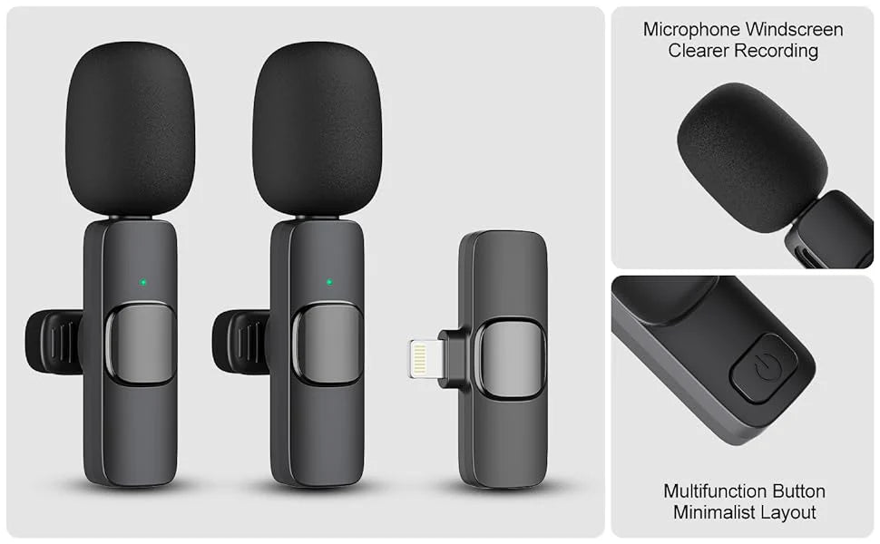 Luxora 2 Pack Wireless Microphone For Iphone Ipad
