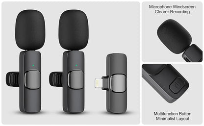 Luxora 2 Pack Wireless Microphone For Iphone Ipad