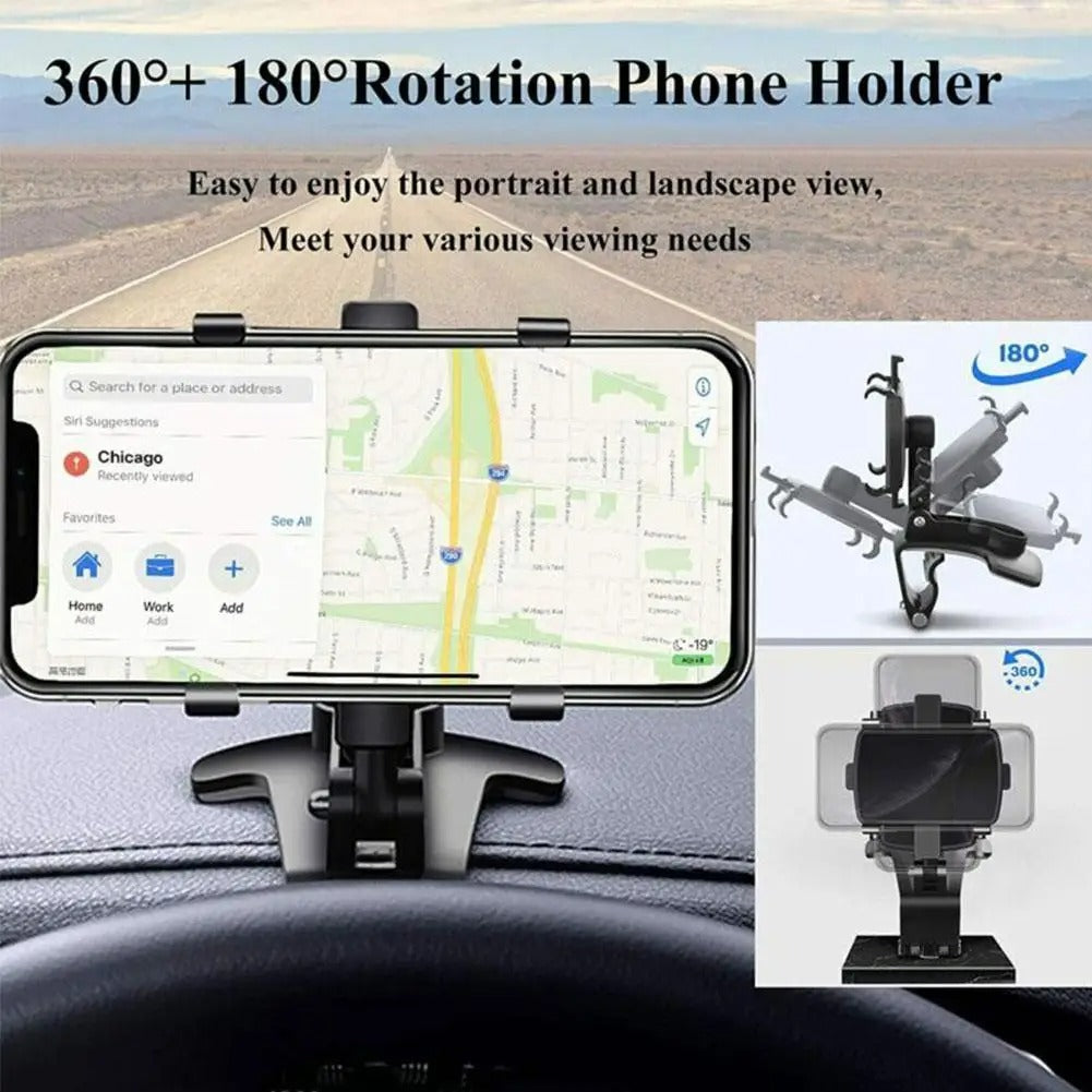 Luxora Car Dashboard Phone Holder with 360 Degree Rotation
