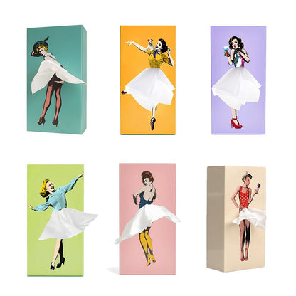 Luxora Flying Skirt Tissue Box Fun Home Decor Item